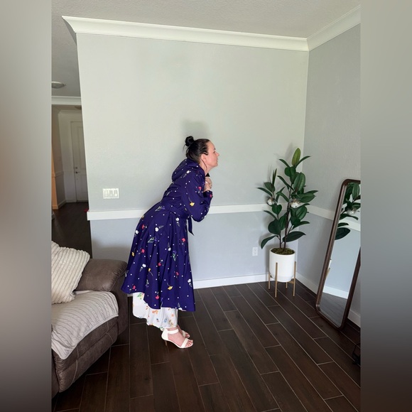 Elegant Purple Floral Dress - Picture 9 of 9